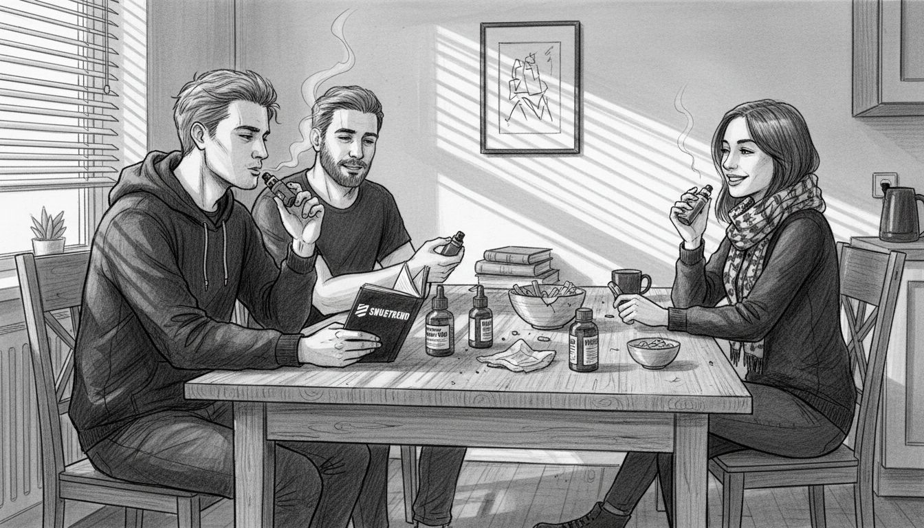 Gemeinsam verschiedene Vape-Geschmacksrichtungen ausprobieren