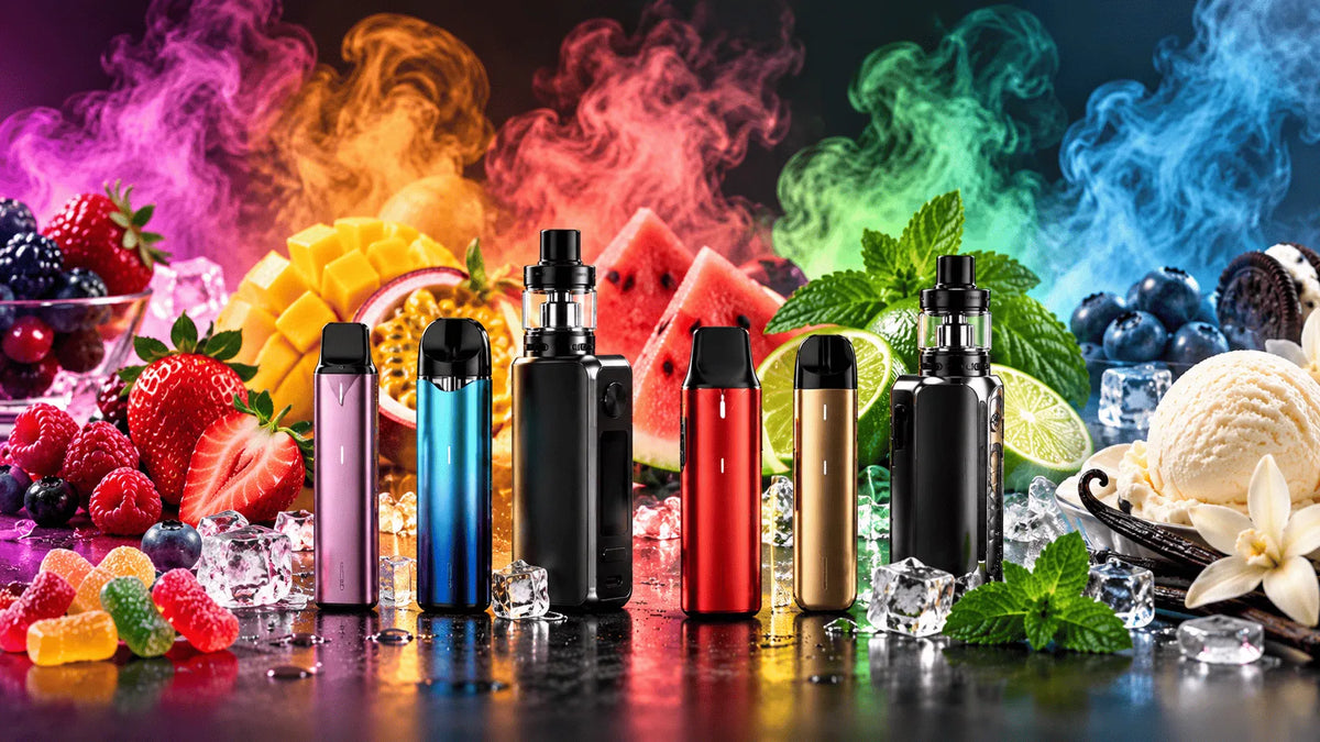 Verschiedene Vape Geschmäcker und Aromen für Dampfer in der Schweiz