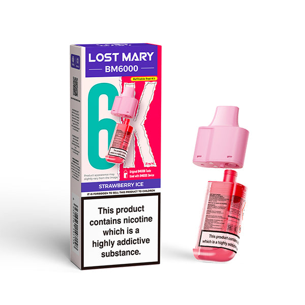 Lost Mary BM6000 Prefilled Pods – Strawberry Ice – 20mg/ml