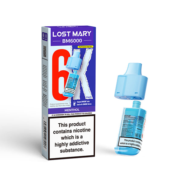 Lost Mary BM6000 Prefilled Pods – Menthol – 20mg/ml
