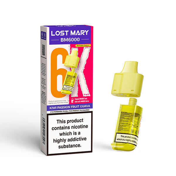 Lost Mary BM6000 Prefilled Pods – Kiwi Passion Fruit Guava – 20mg/ml