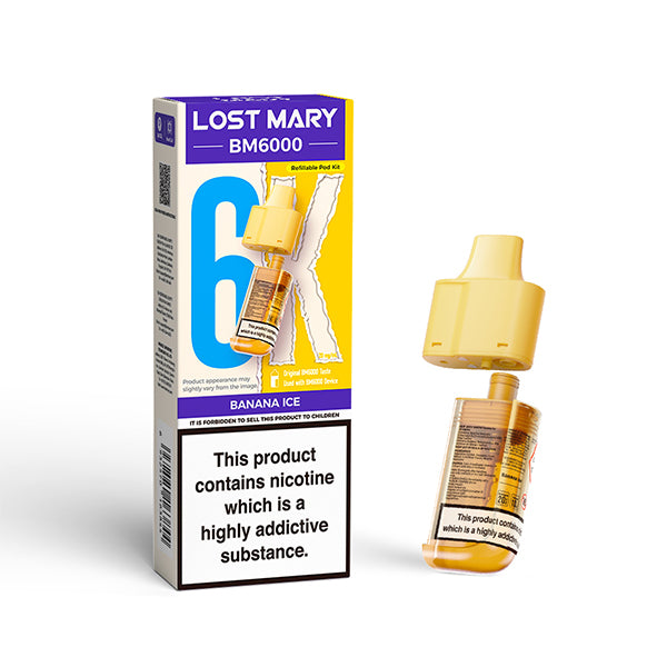 Lost Mary BM6000 Prefilled Pods – Banana Ice – 20mg/ml