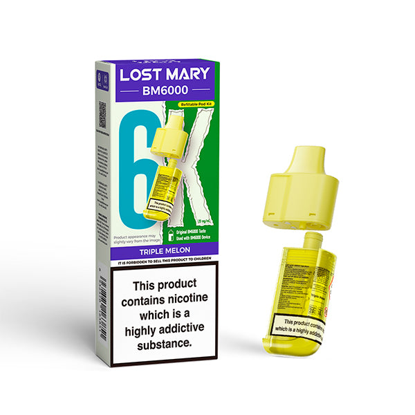 Lost Mary BM6000 Prefilled Pods – Triple Melon – 20mg/ml