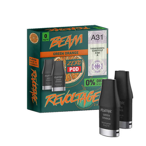 REVOLTAGE Beam Green Orange Vape | Snustrend Snustrend - Snus, Vapes & Schnupf REVOLTAGE Beam Green Orange Vape | Snustrend Snustrend - Snus, Vapes & Schnupf