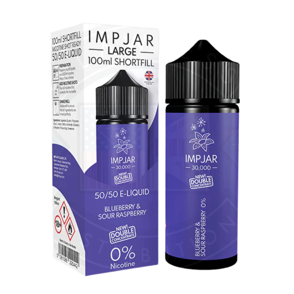 IMP JAR Large - Shortfill Doubleconcentrate - Blueberry & Sour Raspberry 100ml 0mg