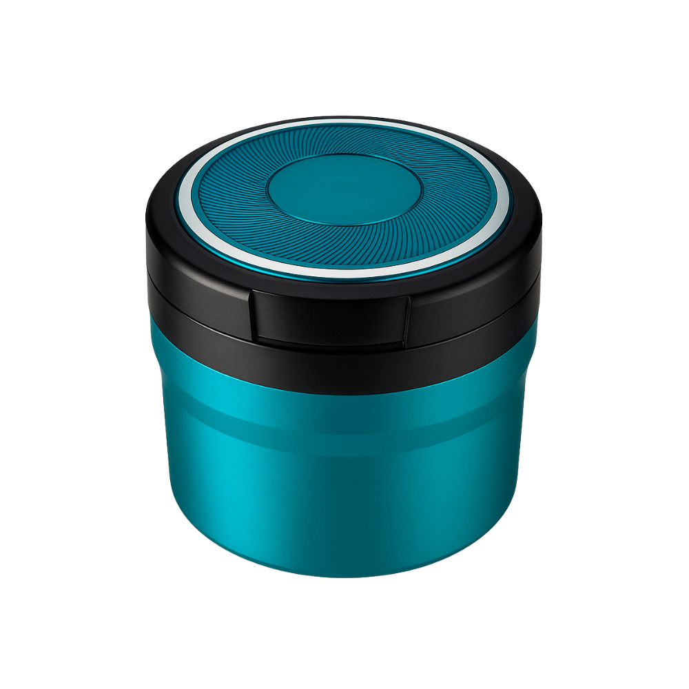 Champ Mini Auto Aschenbecher mit LED Beleuchtung Blue