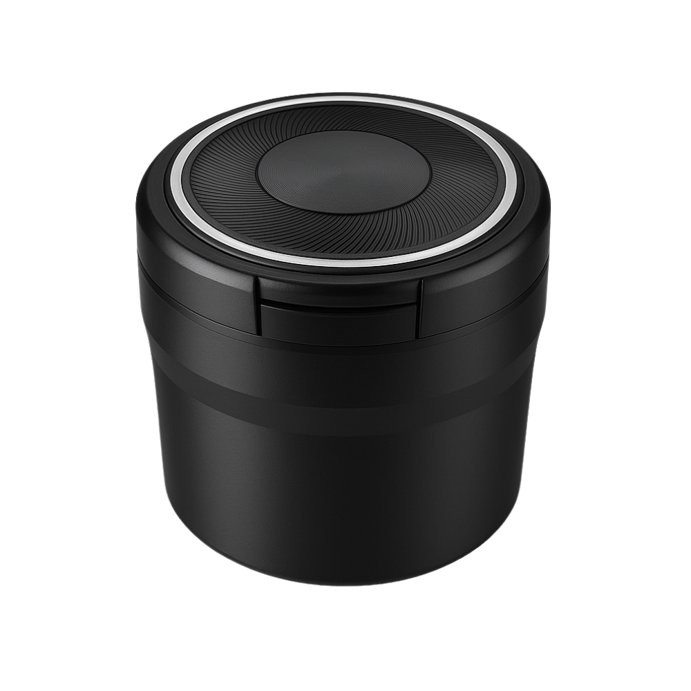 Champ Mini Auto Aschenbecher mit LED Beleuchtung Black