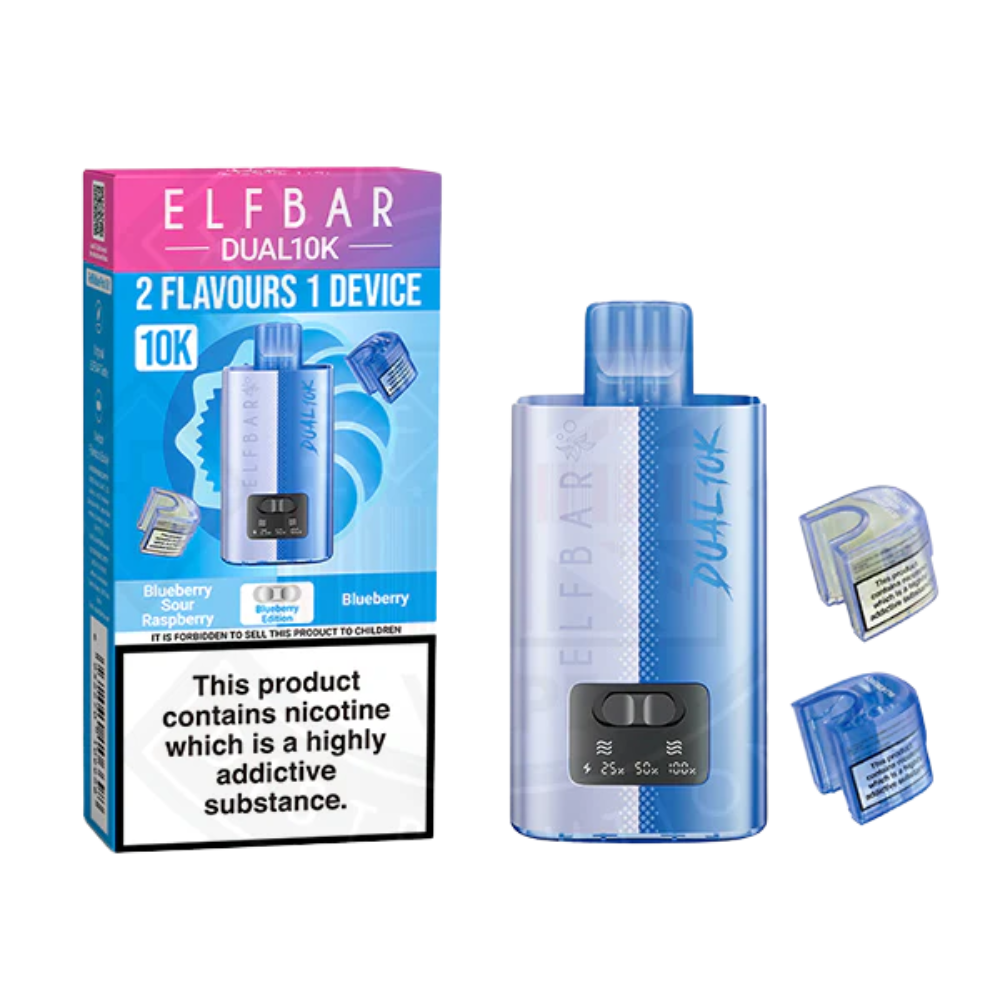Elf Bar - Dual 10K Prefilled Vape Kit - Blueberry Sour Raspberry & Blueberry