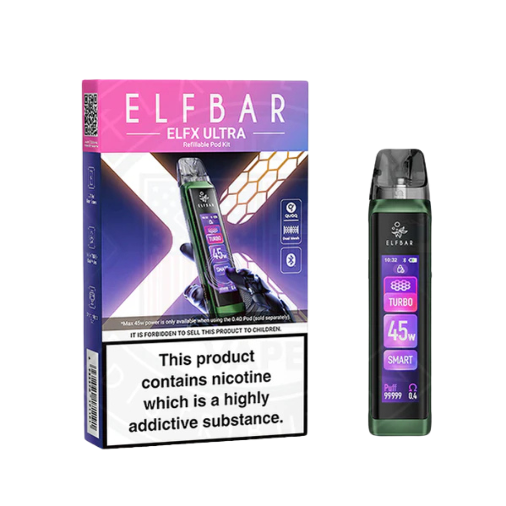 Elf Bar ELFX Ultra Vape Kit in Grn kaufen Snustrend - Snus, Vapes & Schnupf Elf Bar ELFX Ultra Vape Kit in Grn kaufen Snustrend - Snus, Vapes & Schnupf
