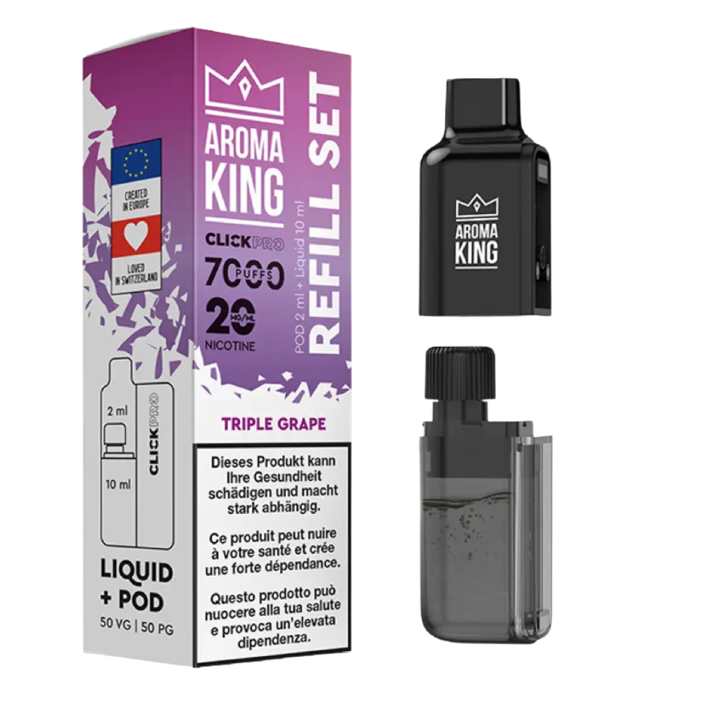 Aroma King - Click Pro 7000 - Liquid Pod - Tripple Grape