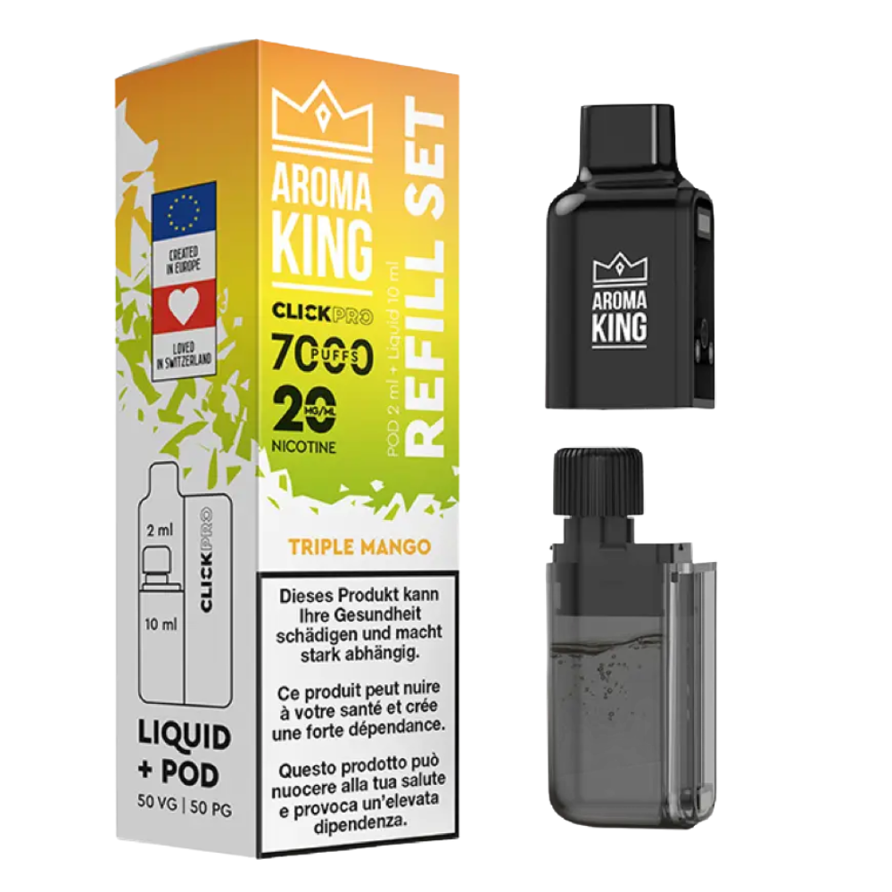 Aroma King - Click Pro 7000 - Liquid Pod - Tripple Mango