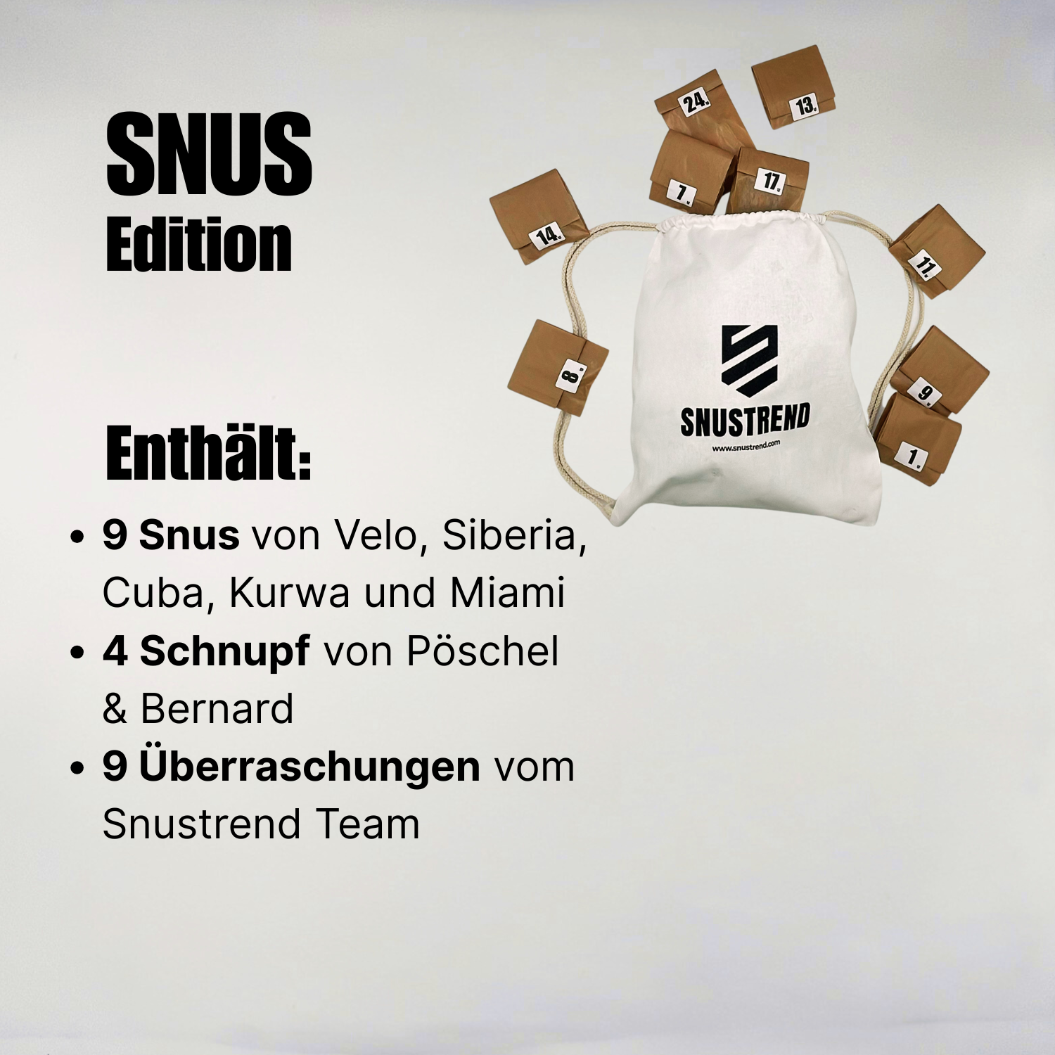 đ XXL Adventskalender SNUSTREND â Limited Edition