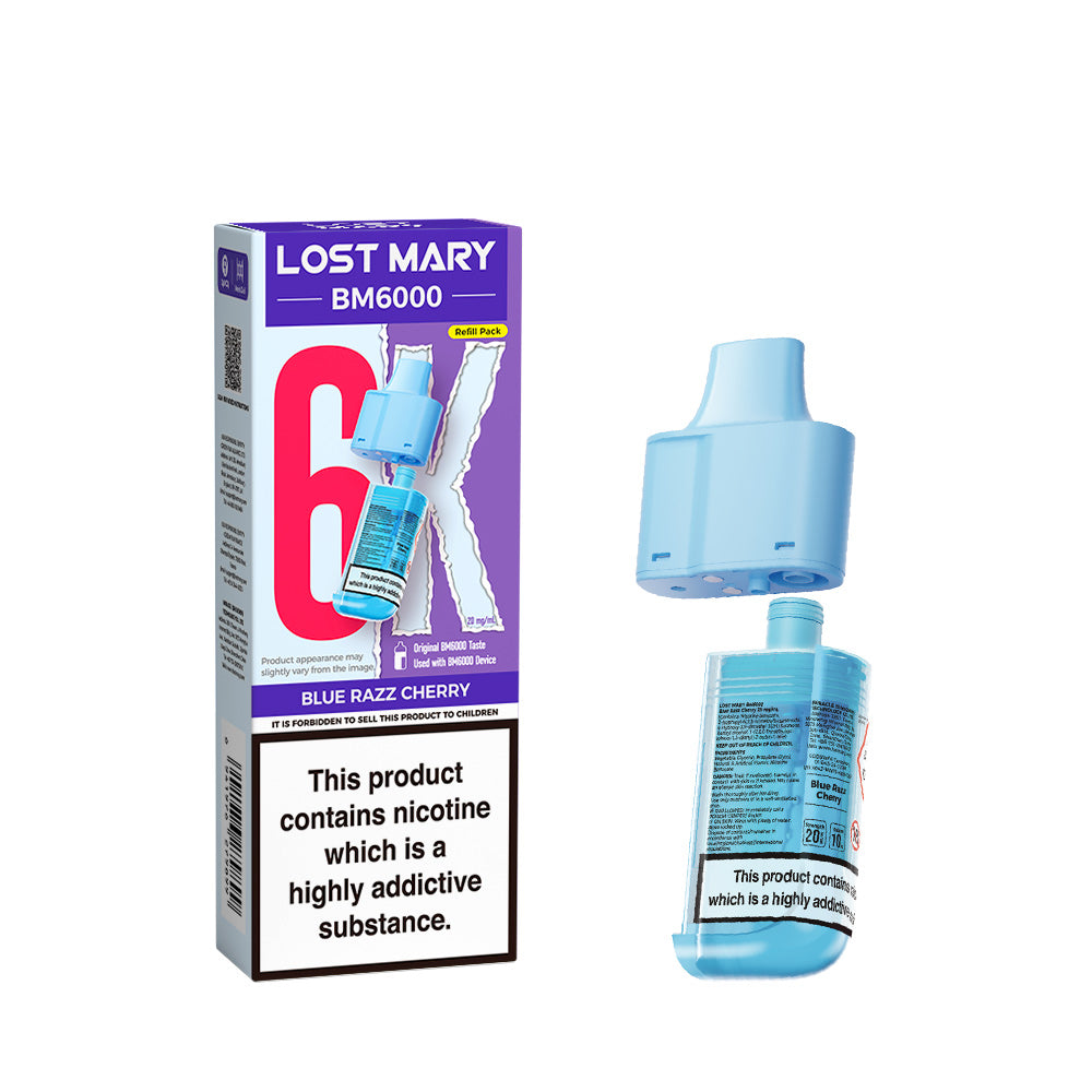 Lost Mary BM6000 Prefilled Pods – Blue Razz Cherry – 20mg/ml