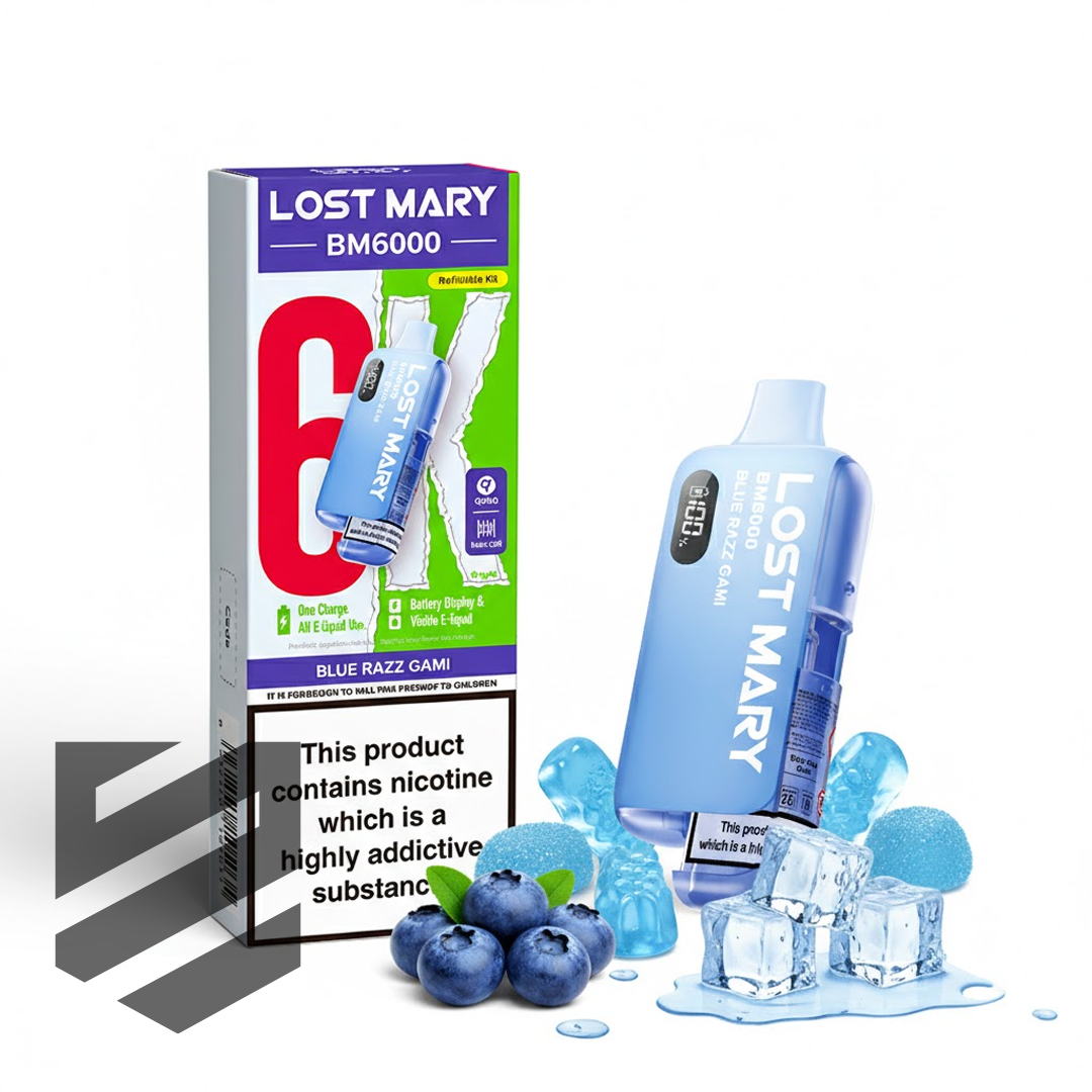 Lost Mary BM6000 Prefilled Pod Kit – Blue Razz Gami