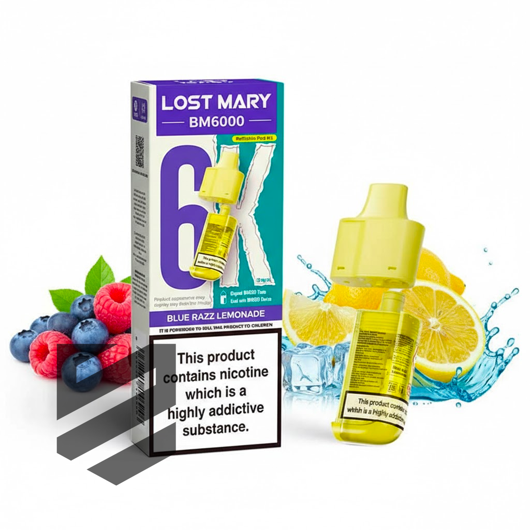 Lost Mary BM6000 Prefilled Pods – Blue Razz Lemonade – 20mg/ml