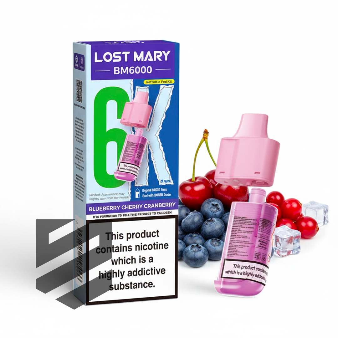 Lost Mary BM6000 Prefilled Pods – Blueberry Cherry Cranberry – 20mg/ml