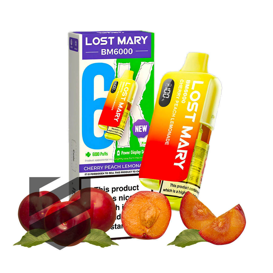 LOST MARY BM6000 | Cherry Peach Lemonade | Vape Kit Snustrend - Snus, Vapes & Schnupf LOST MARY BM6000 | Cherry Peach Lemonade | Vape Kit Snustrend - Snus, Vapes & Schnupf