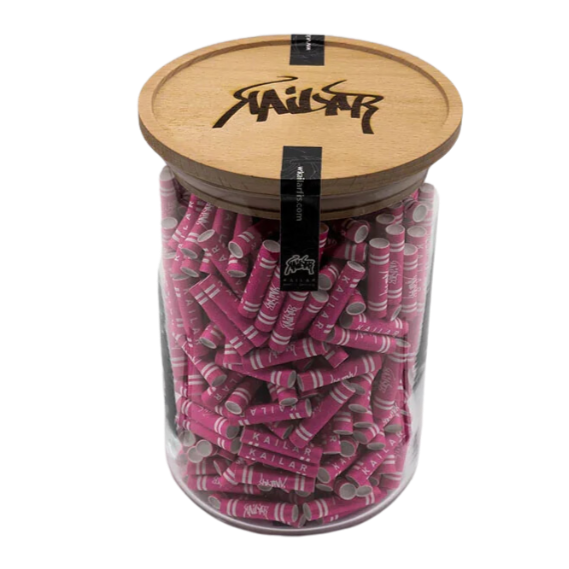 Kailar - 500er Glas Cellulose Aktivkohlefilter - Pink