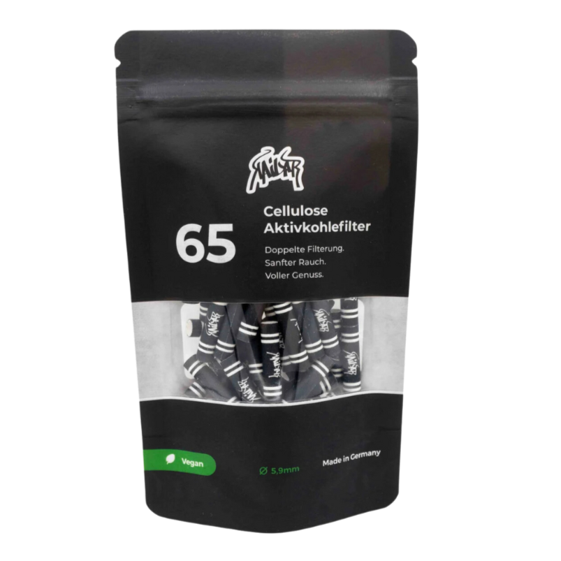 Kailar - 65 Slim Cellulose Aktivkohlefilter - Black