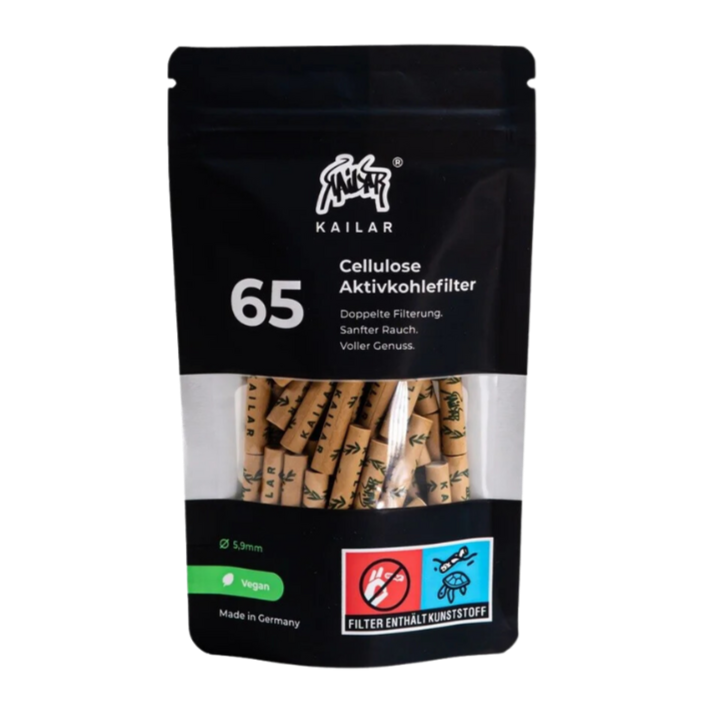 Kailar - 65 Slim Cellulose Aktivkohlefilter - Unbleached