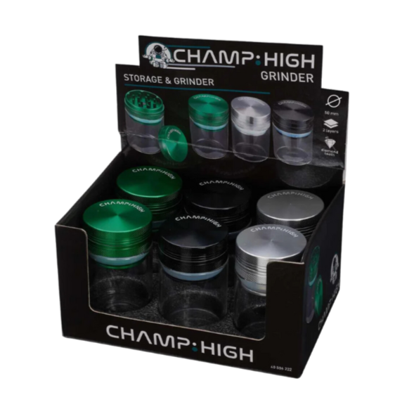 grinder mit aufbewahrung Champ High Grinder 50mm | 2 Ebenen & Aufbewahrung - Champ High – Snustrend
