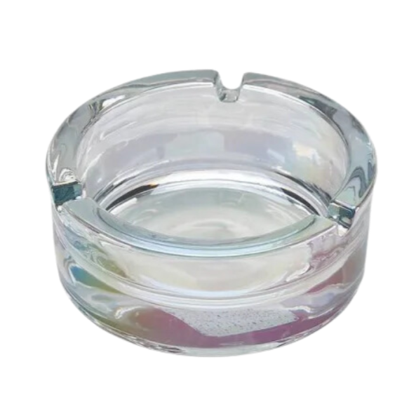 Champ Rainbow Glas Aschenbecher rund White