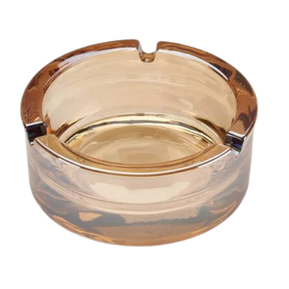 Champ Rainbow Glas Aschenbecher rund Gold