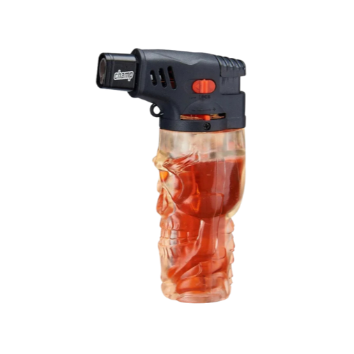 Champ - Skull Feuerzeug mit farbigem Gas Red