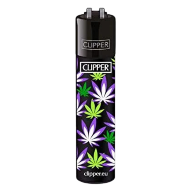 Clipper - Pink Hemp Leaves Black