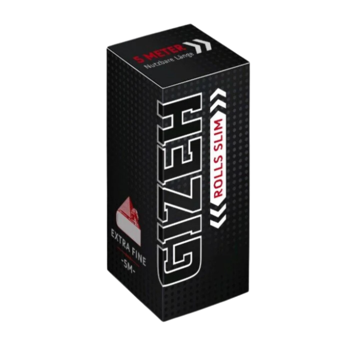 GIZEH - Rolls Slim - Black - 5 Meter