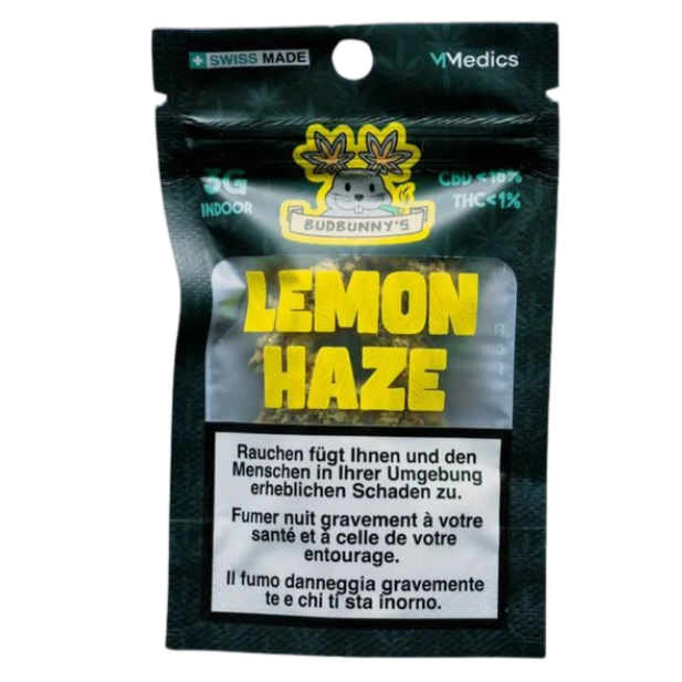 BudBunny - Lemon Haze - Indoor CBD Blüten - 3g