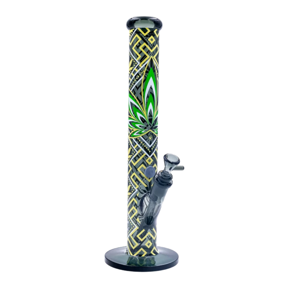 Fire-Flow x Black Leaf - Glas Bong - Leaves 34 - 51mm - 40cm