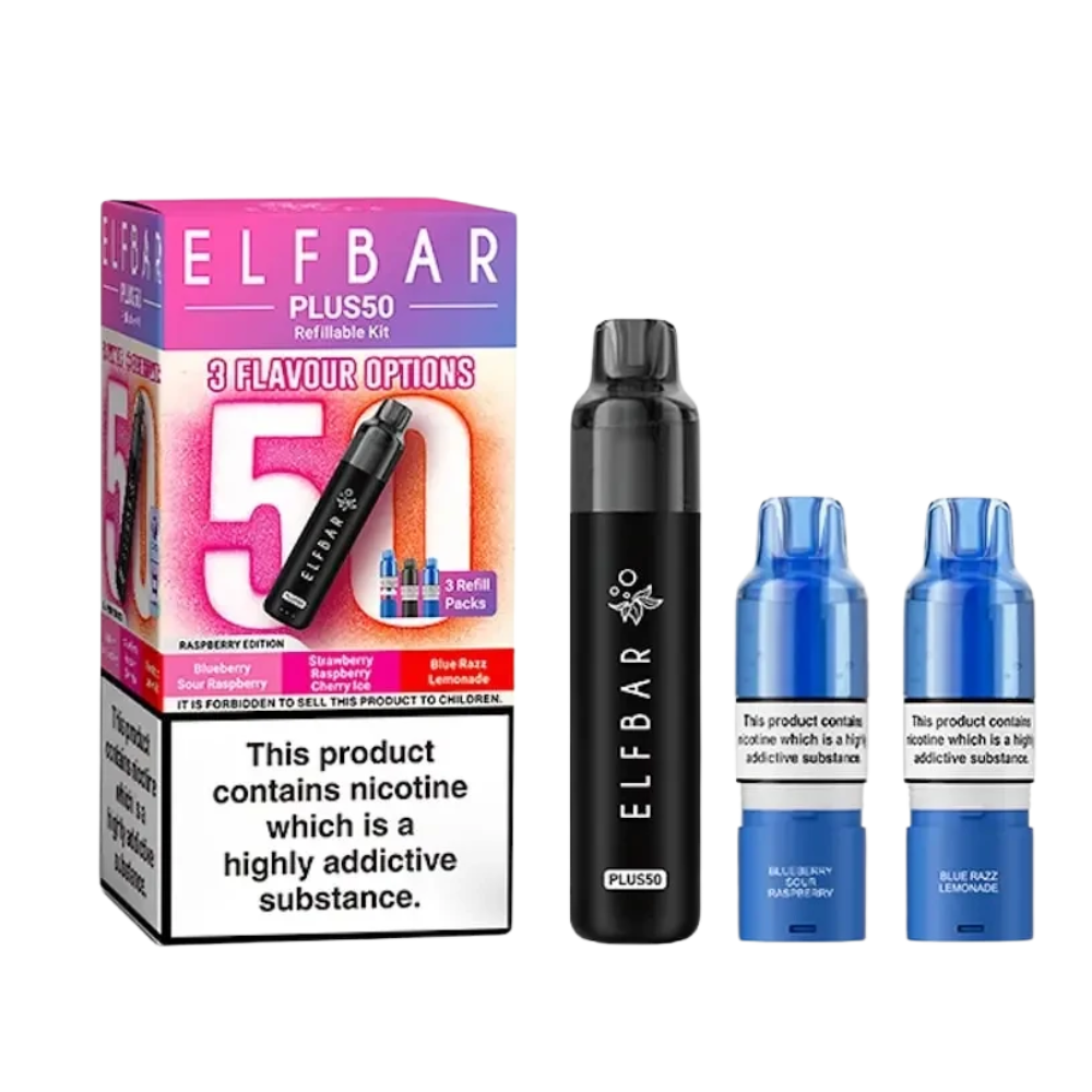 Elf Bar - Plus 50 - Starterset - Raspberry Edition