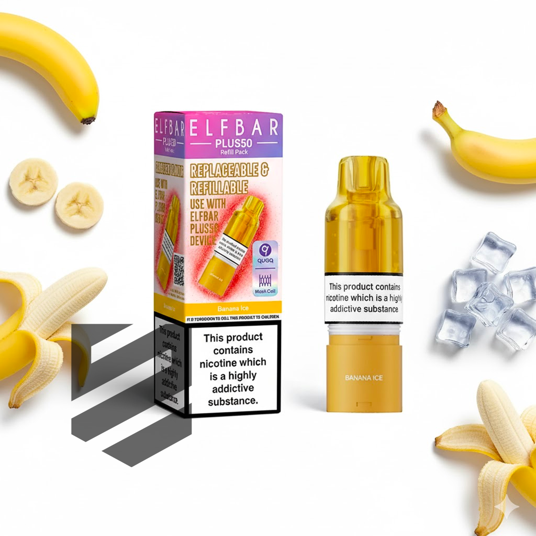 Elf Bar - Plus 50 - Pod & Refill - Banana Ice