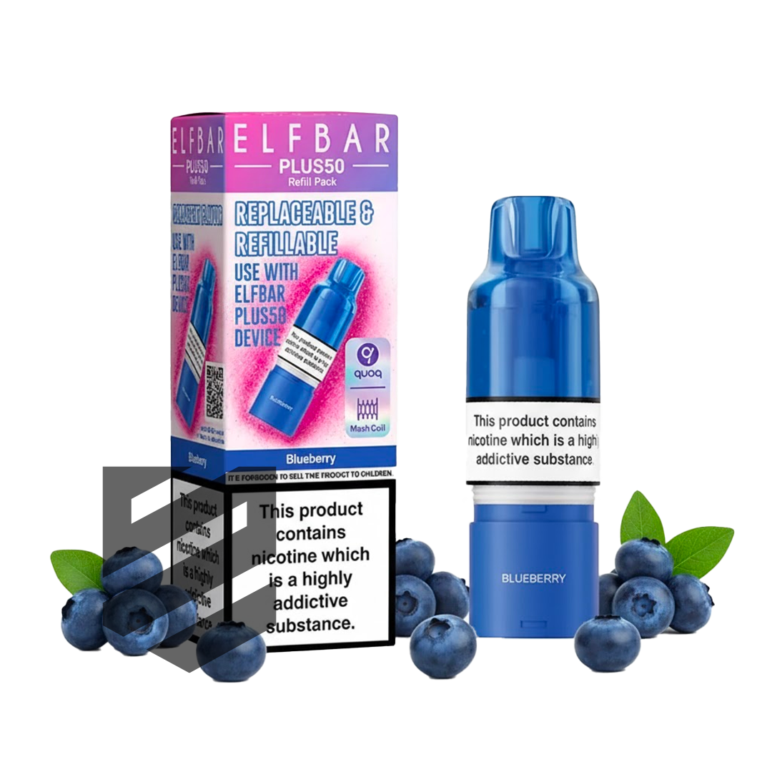 Elf Bar - Plus 50 - Pod & Refill - Blueberry
