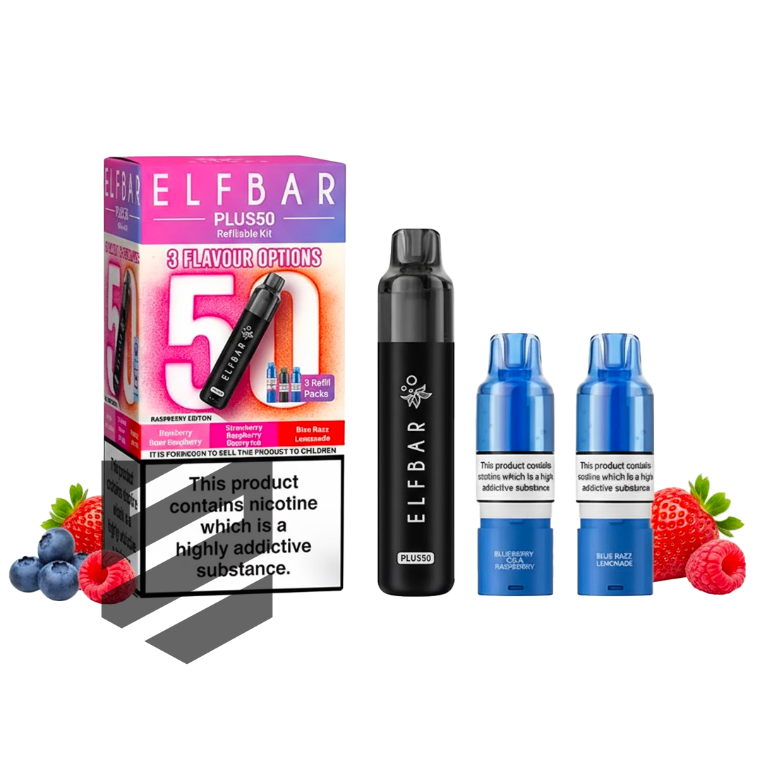 Elf Bar - Plus 50 - Starterset - Raspberry Edition