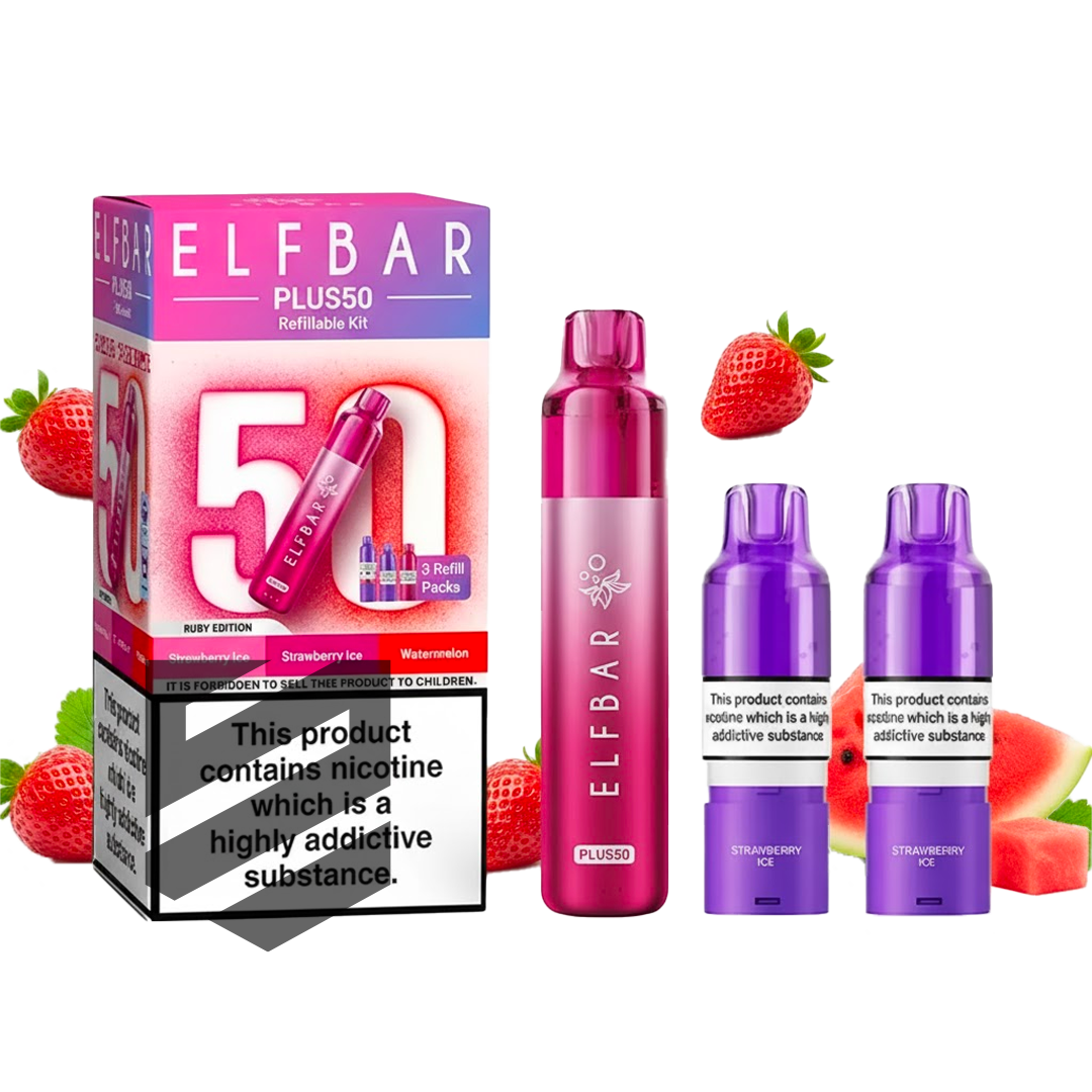 Elf Bar - Plus 50 - Starterset - Ruby Edition