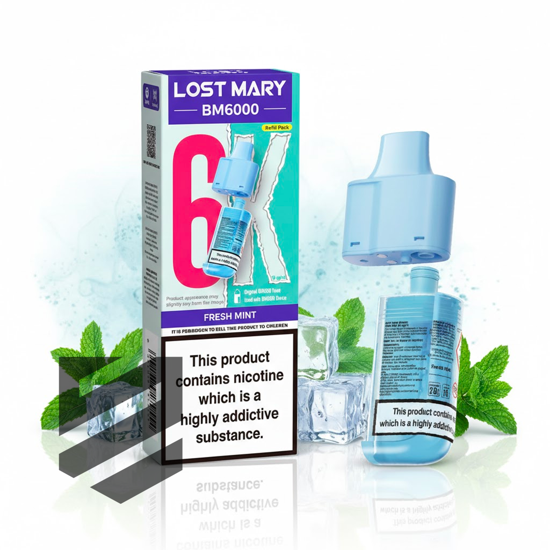 Lost Mary BM6000 Prefilled Pods – Fresh Mint – 20mg/ml
