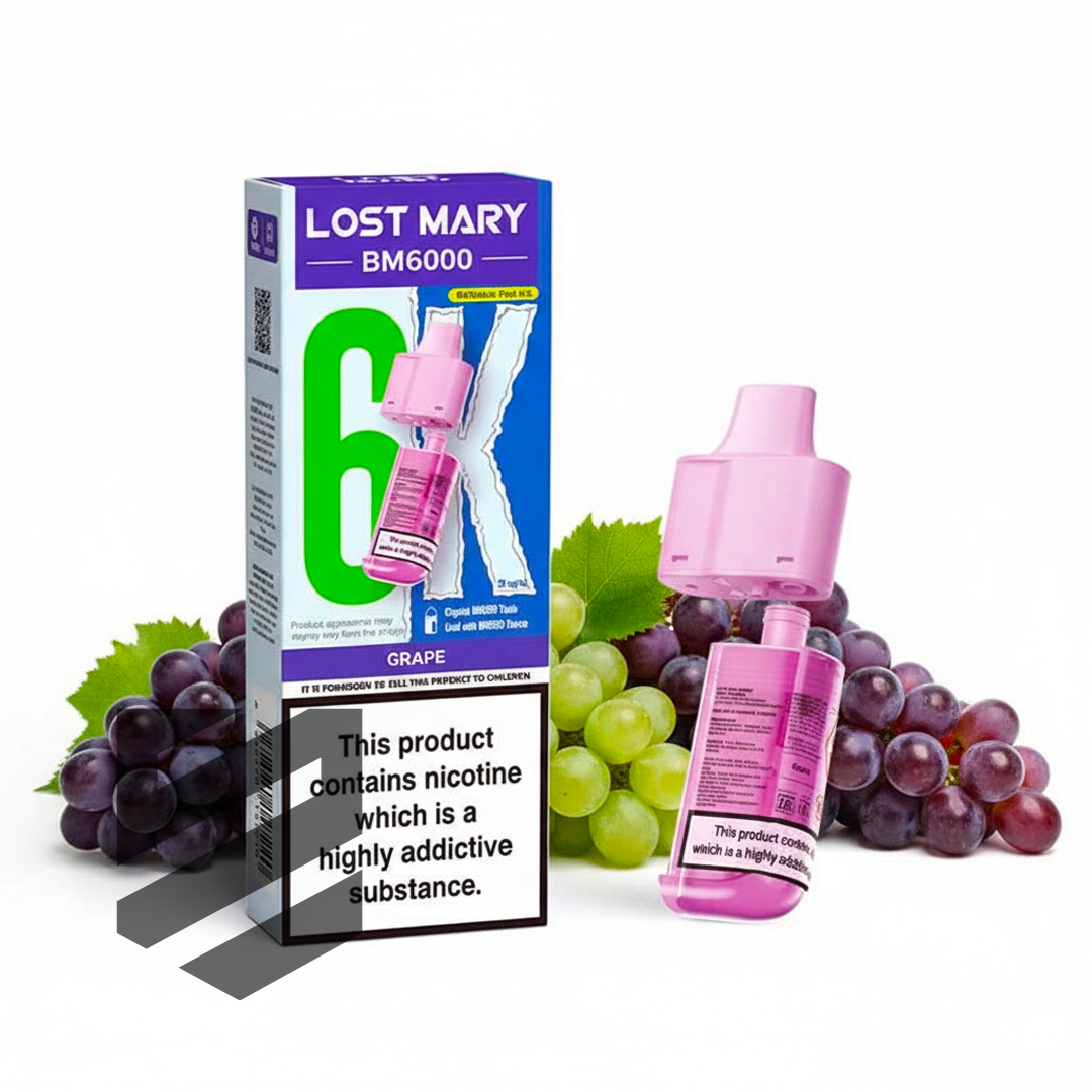 Lost Mary BM6000 Prefilled Pods – Grape – 20mg/ml