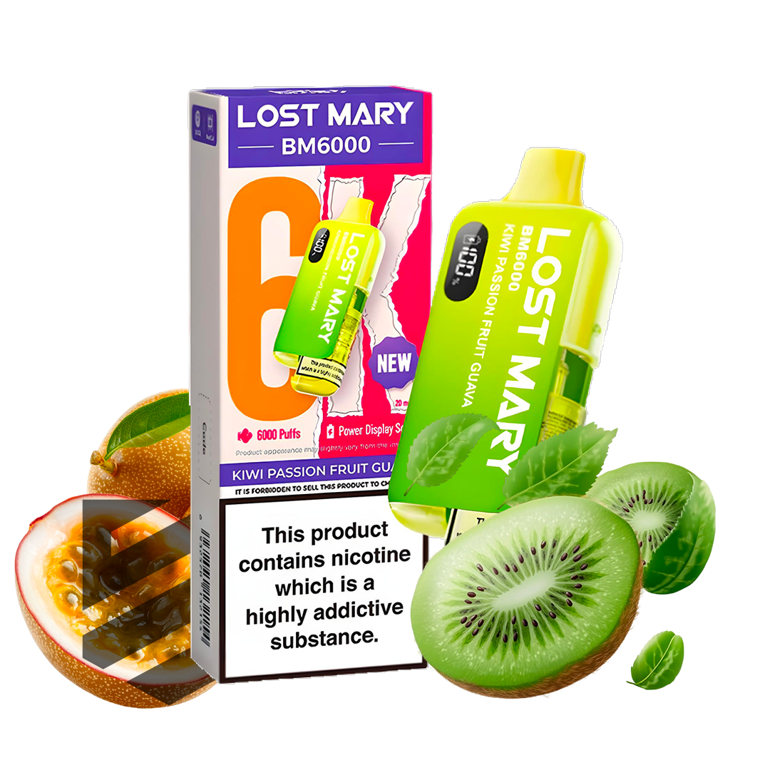 LOST MARY BM6000 | Kiwi Passionfruit Guava | Kit de Vape – Snustrend