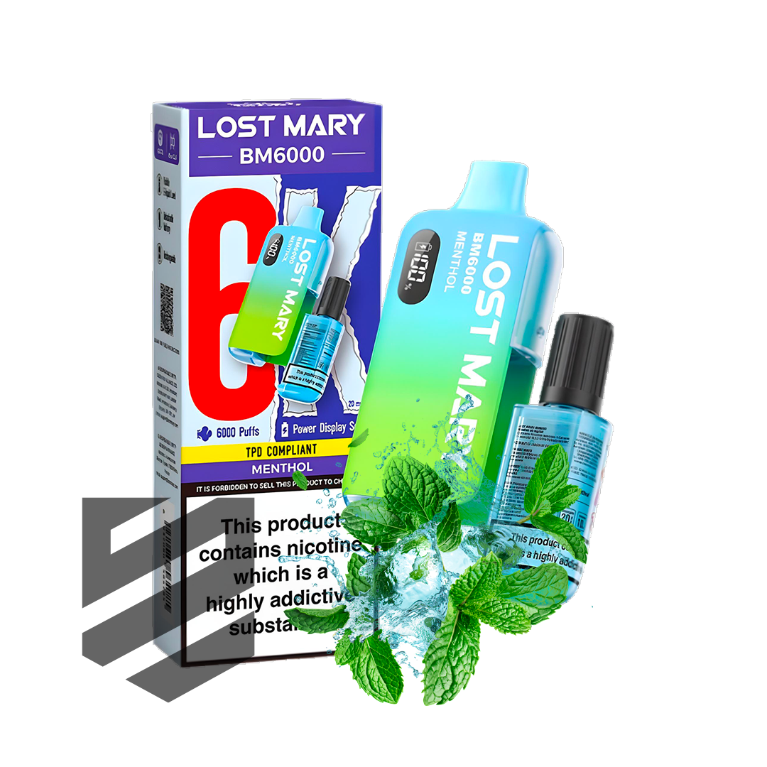 LOST MARY BM6000 Menthol Vape | Snustrend Snustrend - Snus, Vapes & Schnupf LOST MARY BM6000 Menthol Vape | Snustrend Snustrend - Snus, Vapes & Schnupf