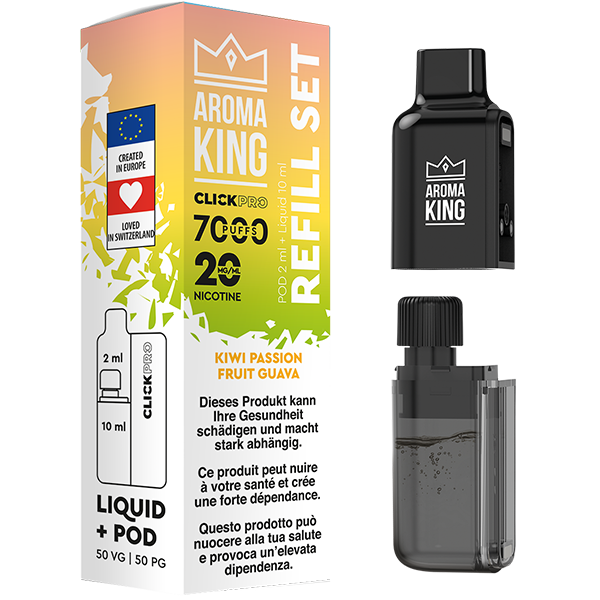 Aroma King Click Pro 7000 Kiwi Passionfruit Guava (Pod + Liquid)
