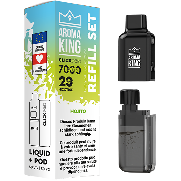 Aroma King Click Pro 7000 Mojito (Pod + Liquid)