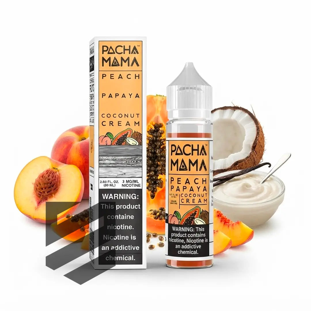 Pacha Mama - E-Liquid Shortfill - Peach Papaya Coconut Cream 50ml 0mg
