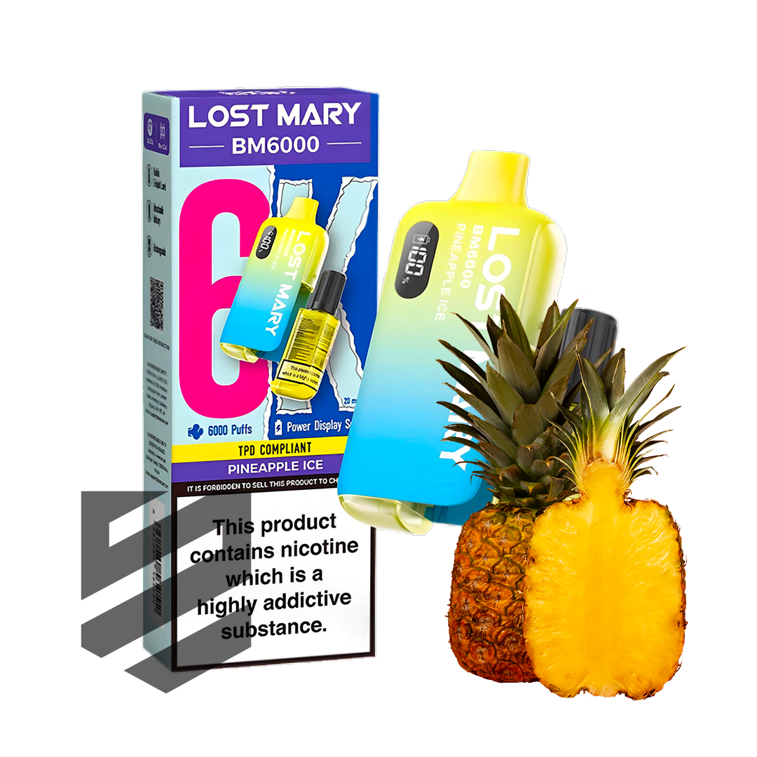LOST MARY BM6000 Pineapple Ice Vape | Snustrend Snustrend - Snus, Vapes & Schnupf LOST MARY BM6000 Pineapple Ice Vape | Snustrend Snustrend - Snus, Vapes & Schnupf