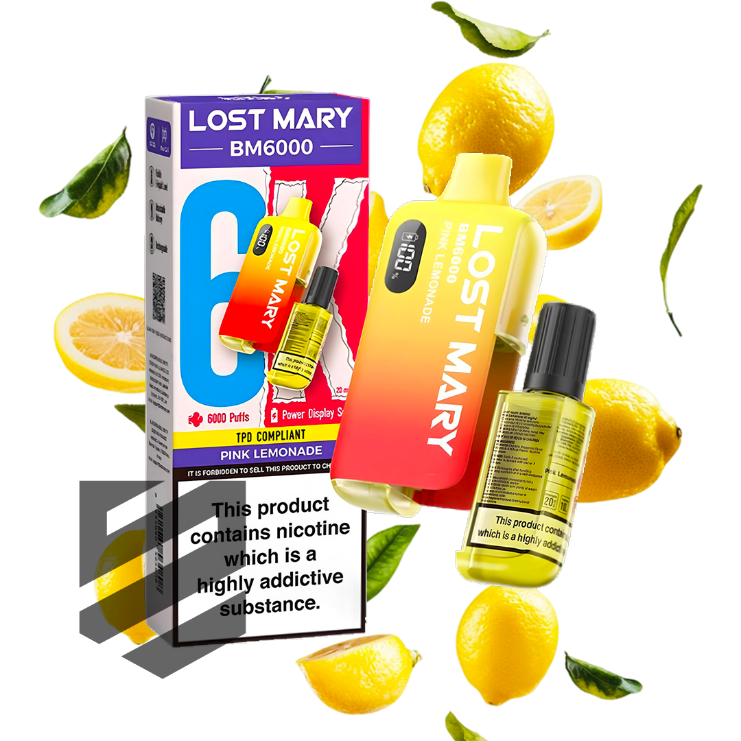 LOST MARY BM6000 Pink Lemonade Vape | Snustrend  Snustrend - Snus, Vapes &  Schnupf