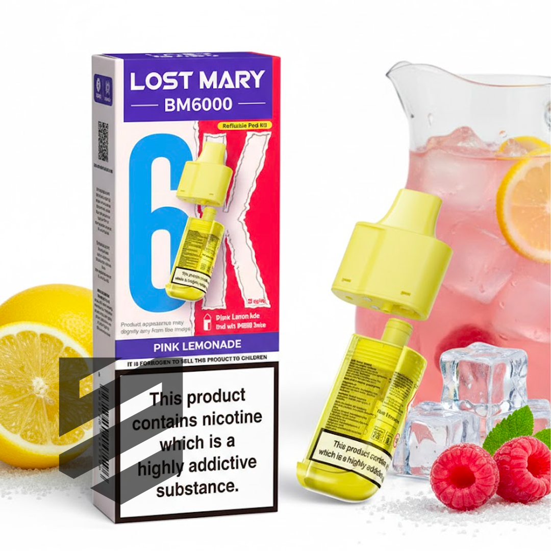 Lost Mary BM6000 Prefilled Pods – Pink Lemonade – 20mg/ml