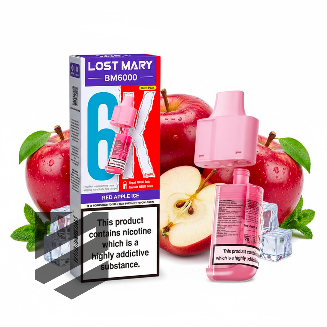 Lost Mary BM6000 Pods Roter Apfel Ice 20mg/ml kaufen Snustrend - Snus, Vapes & Schnupf Lost Mary BM6000 Pods Roter Apfel Ice 20mg/ml kaufen Snustrend - Snus, Vapes & Schnupf