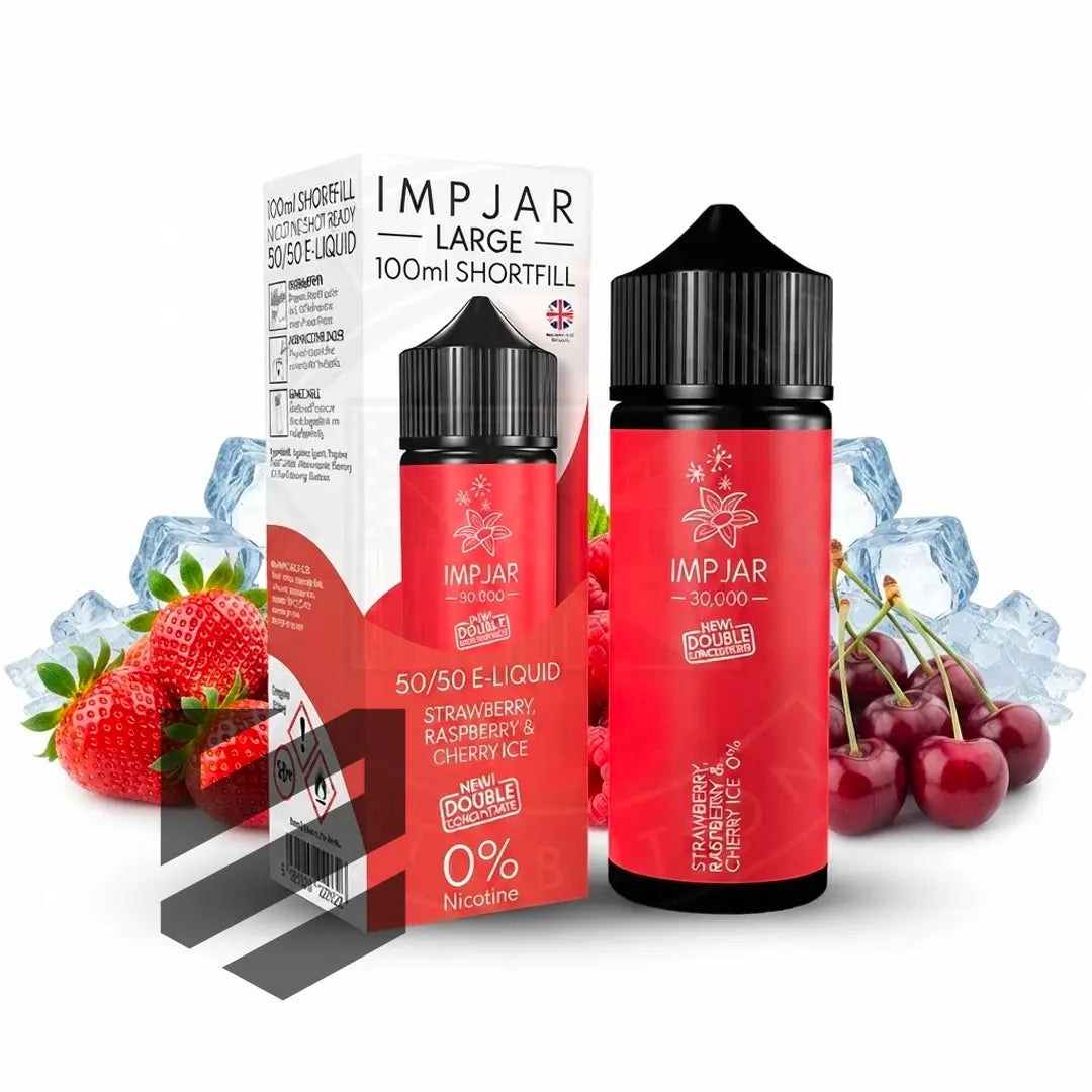 IMP JAR Large - Shortfill Doubleconcentrate - Strawberry Raspberry & Cherry Ice 100ml 0mg
