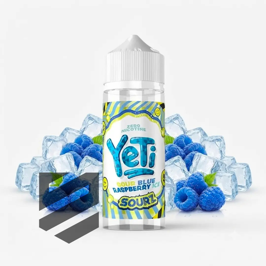 Yeti - E-Liquid Shortfill - Sourz Blue Raspberry Ice 0mg 100ml